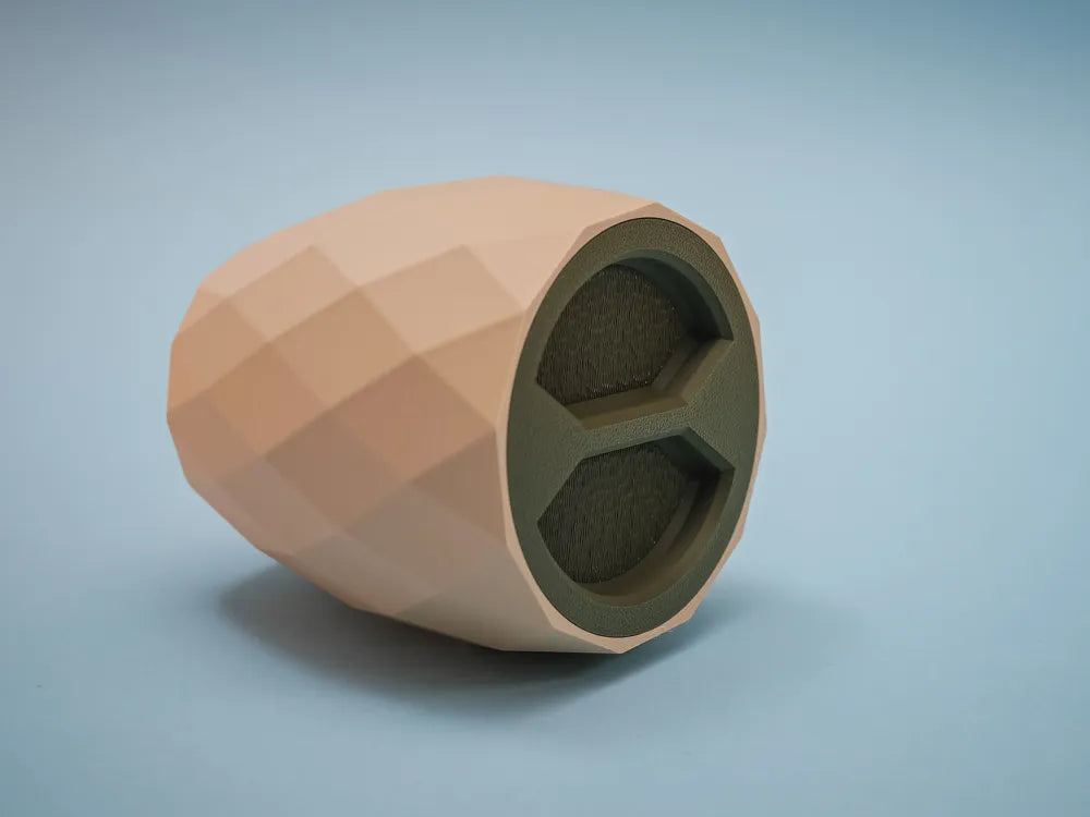 Geometric Snack Container with Shell Compartment