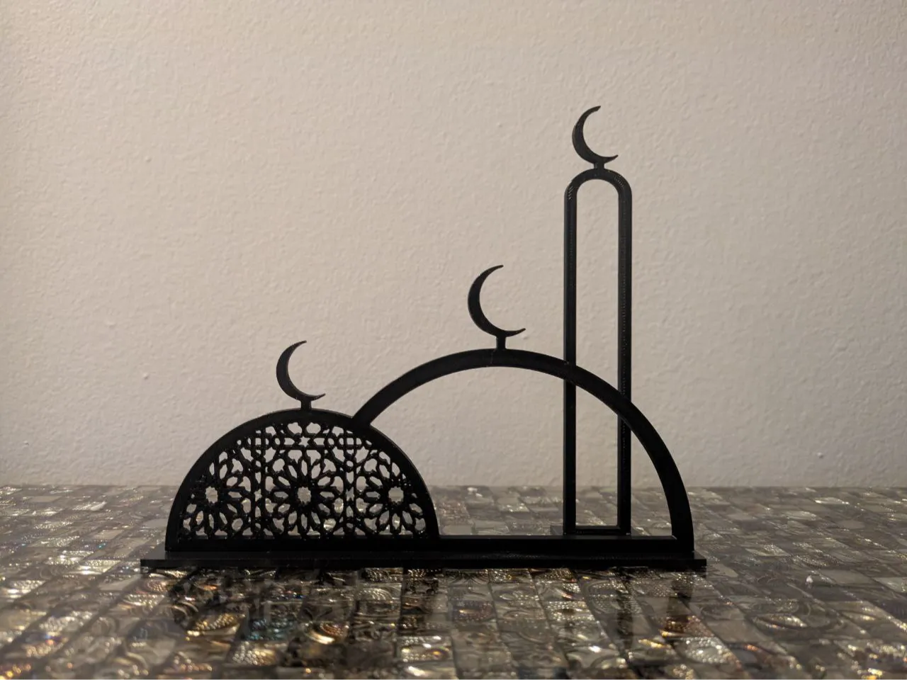 3D Printed Mosque Silhouette Decor – Ramadan & Eid Table Ornament