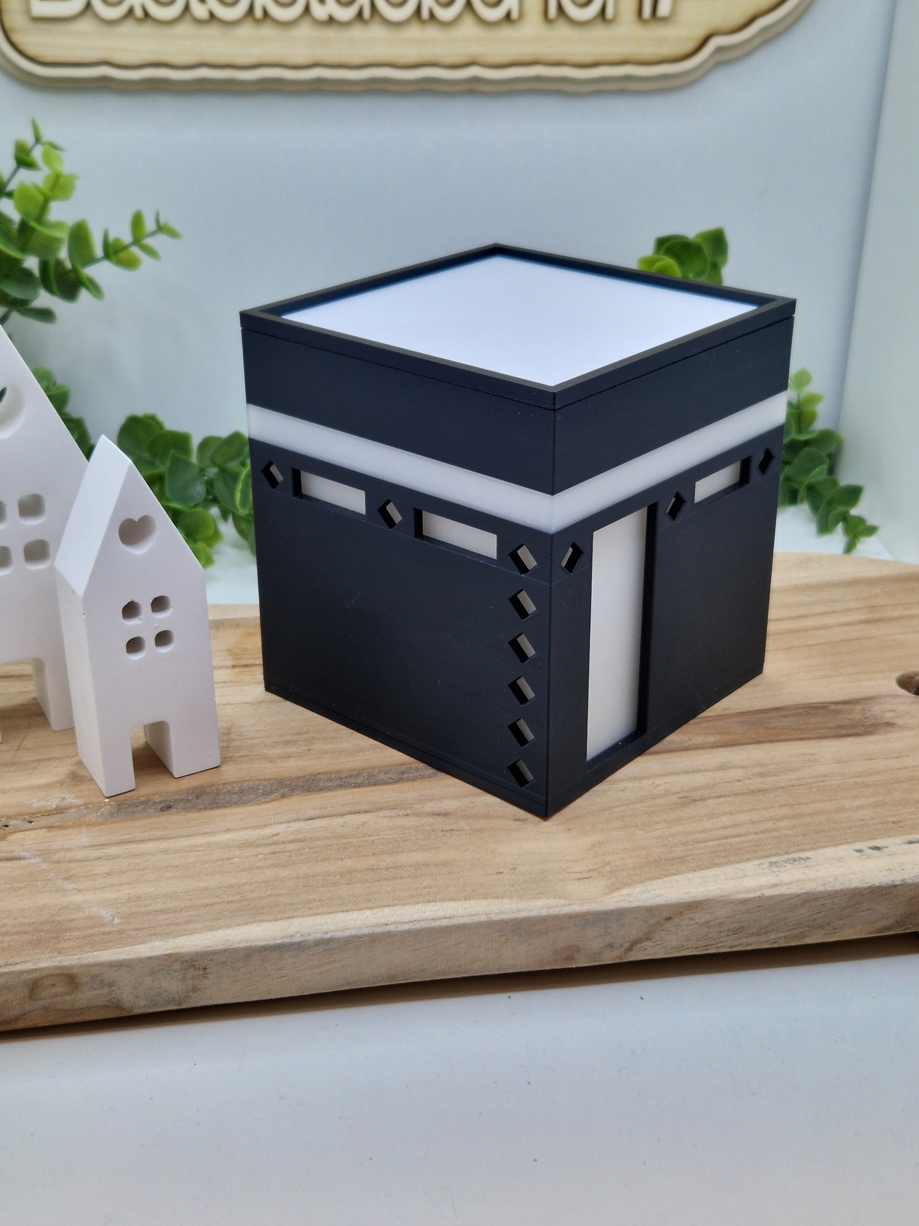3D Printed Kaaba & Mosque Lantern Set – Ramadan LED Decoration