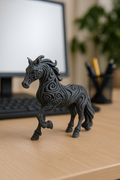 Elegant Black Horse Sculpture – Artistic Design