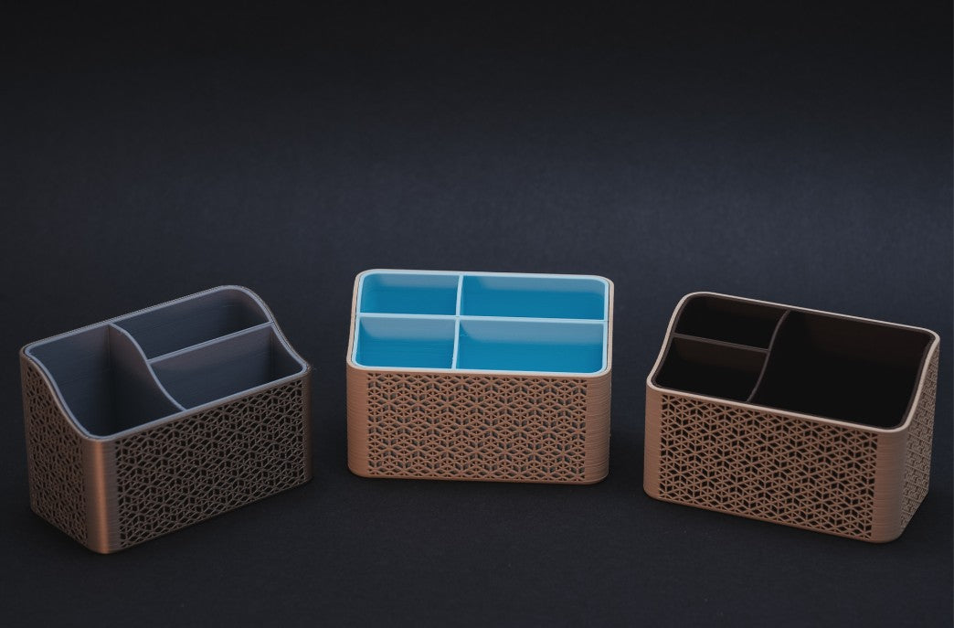 Remote Control & Desk Organizer – Geometric Lattice Design