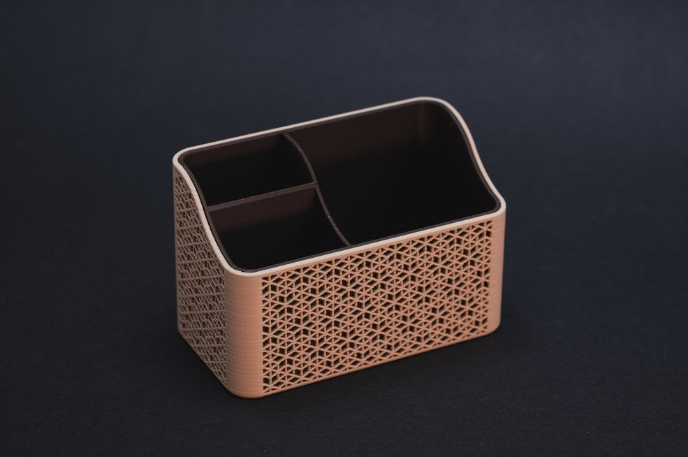 Remote Control & Desk Organizer – Geometric Lattice Design