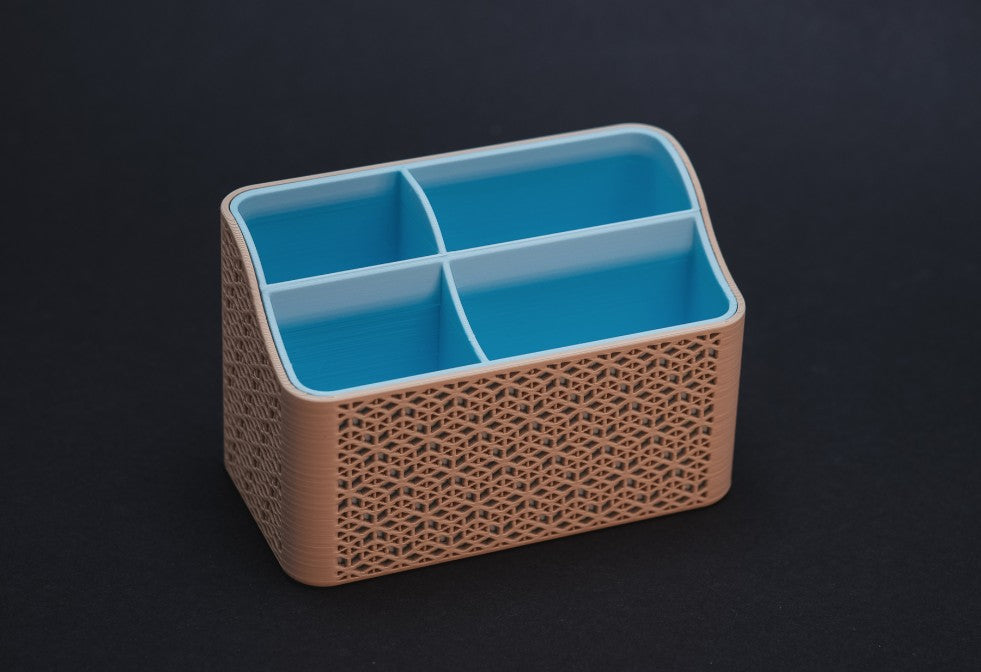 Remote Control & Desk Organizer – Geometric Lattice Design