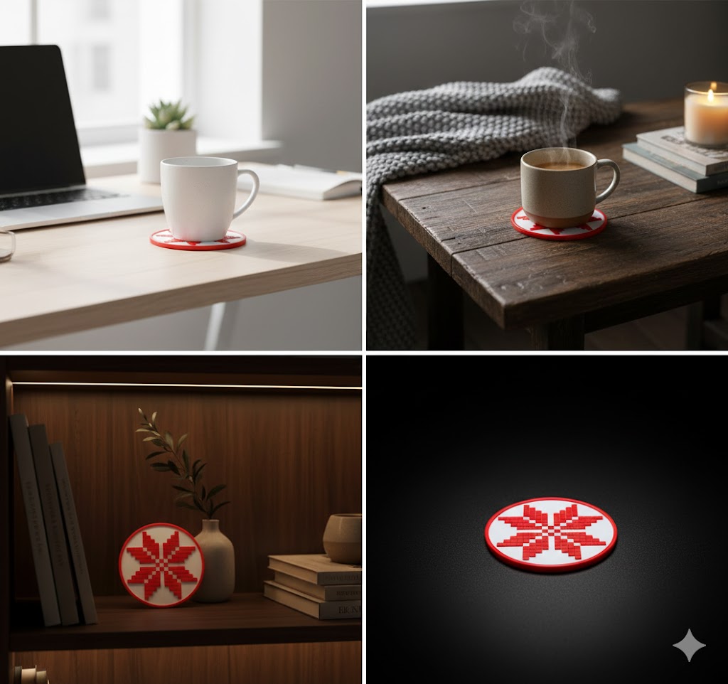 The Heritage Star Coaster [6 pieces with holder] - Culture in Every Sip