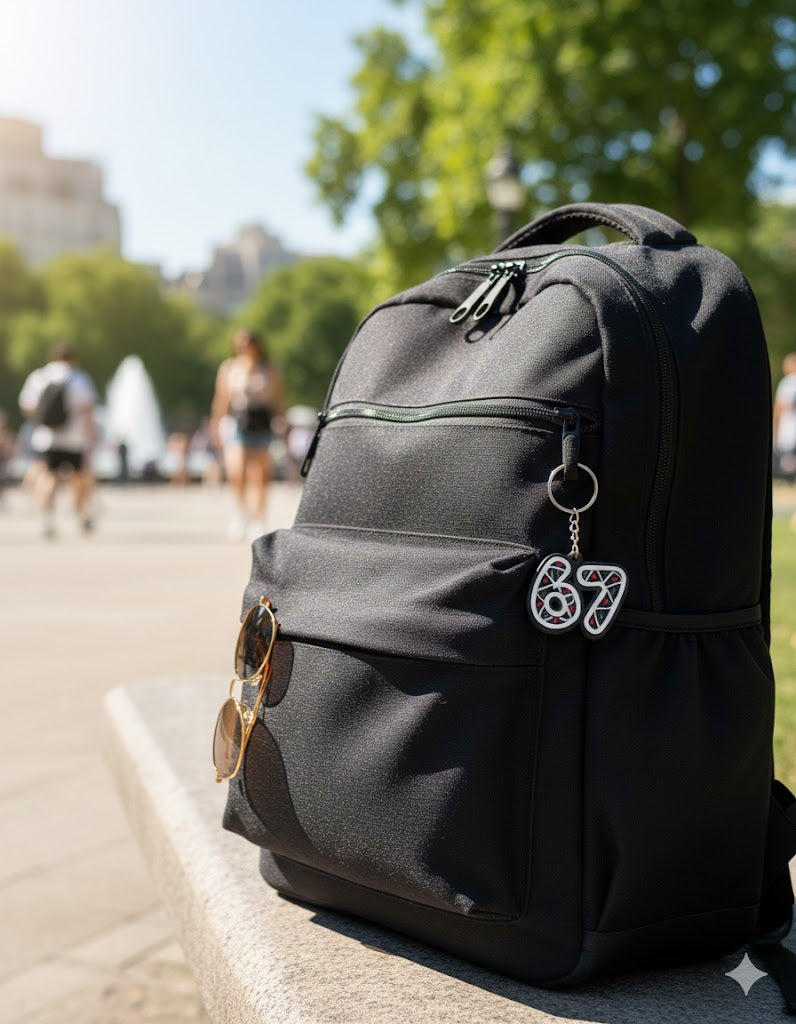 The "6-7" Essential Pack | 3D-Printed Gen Alpha Meme Charm & Keychain Set [4 pieces]