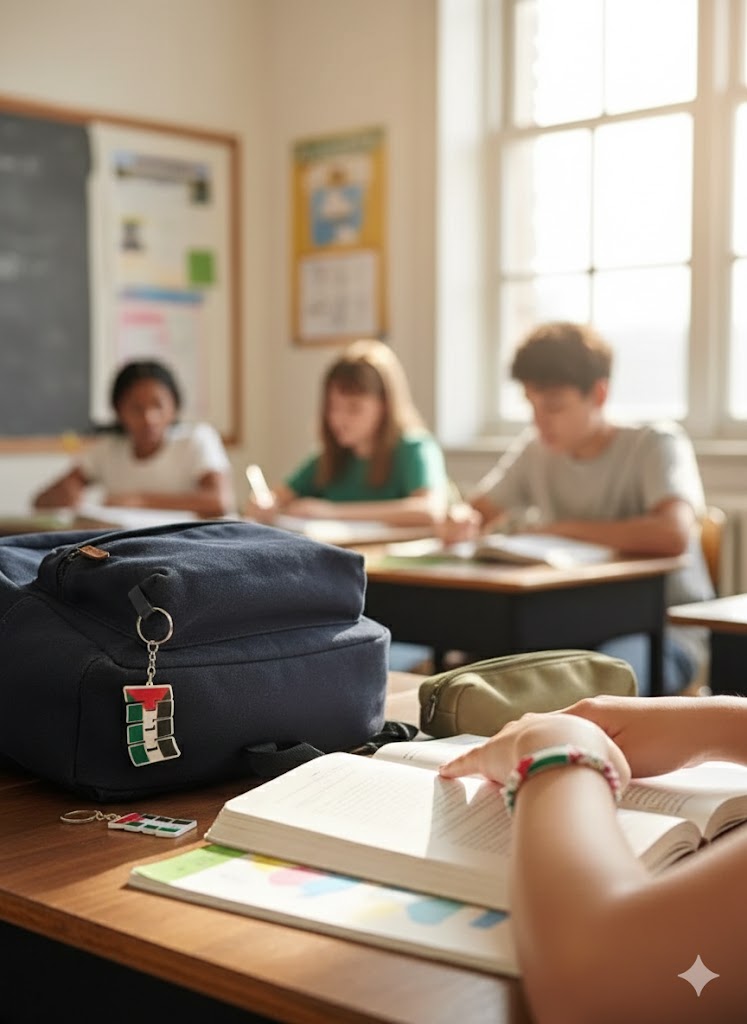 Heritage in Hand | 3D-Printed Palestinian Tatreez & Keffiyeh Keychain [4]