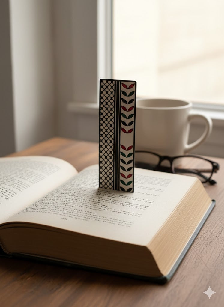 Heritage in Pages | 3D-Printed Palestinian Tatreez & Keffiyeh Bookmark [5 pieces]